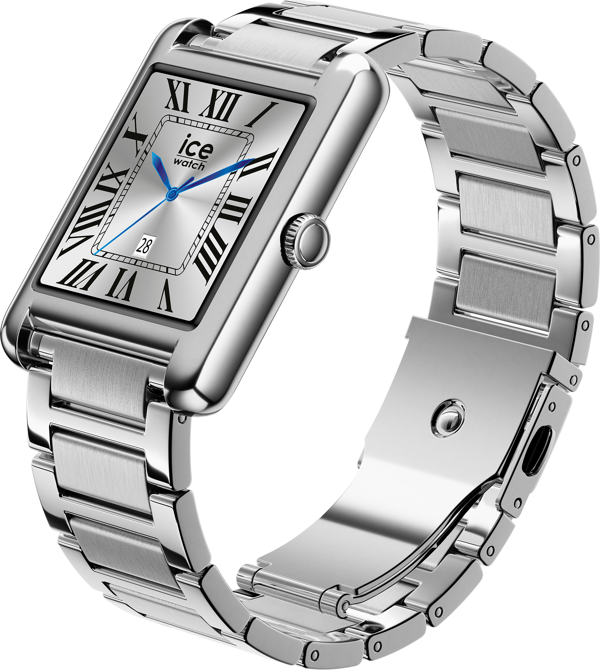 Smartwatch ICE-WATCH, silber (silberfarben, silberfarben), Smartwatches, Damen, Smartwatch, Armbanduhr, Damenuhr, Edelstahlarmband, Bluetooth, digital