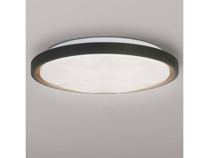 Plafonnier LED 42 x 9 x 42cm Doré/Noir Acier inoxydable, laqué Polyacrylique LED non-remplaçables Module LED