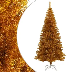 vidaXL Künstlicher Weihnachtsbaum mit Ständer Golden 180 cm PET