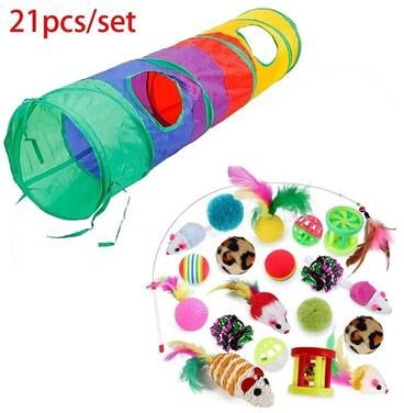 Uplift Picks Rainbow Cat Tunnel Collapsible Interactive Play Tube For Cats And Puppies 29