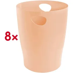 EXACOMPTA 8er-Pack Papierkorb »Aquarel Ecobin« 15 Liter rot, 26.3x35.5 cm