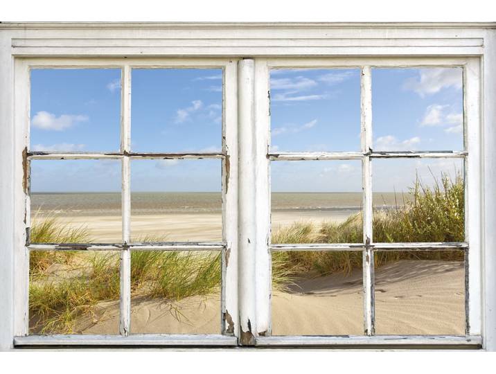 Leinwandbild QUEENCE Sylt , beige (farbe bild(er): natur), B:60cm H:90cm, Canvas, Holzrahmen, Bilder, Leinwandbild, Premium-Leinwandstoff