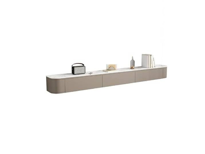 Schwebender TV-Ständer, wandmontierte Medienkonsole, schwebend TV-Schrank Entertainment-Center-TV-Schrank for das Wohnzimmer(Color2,1.2m)