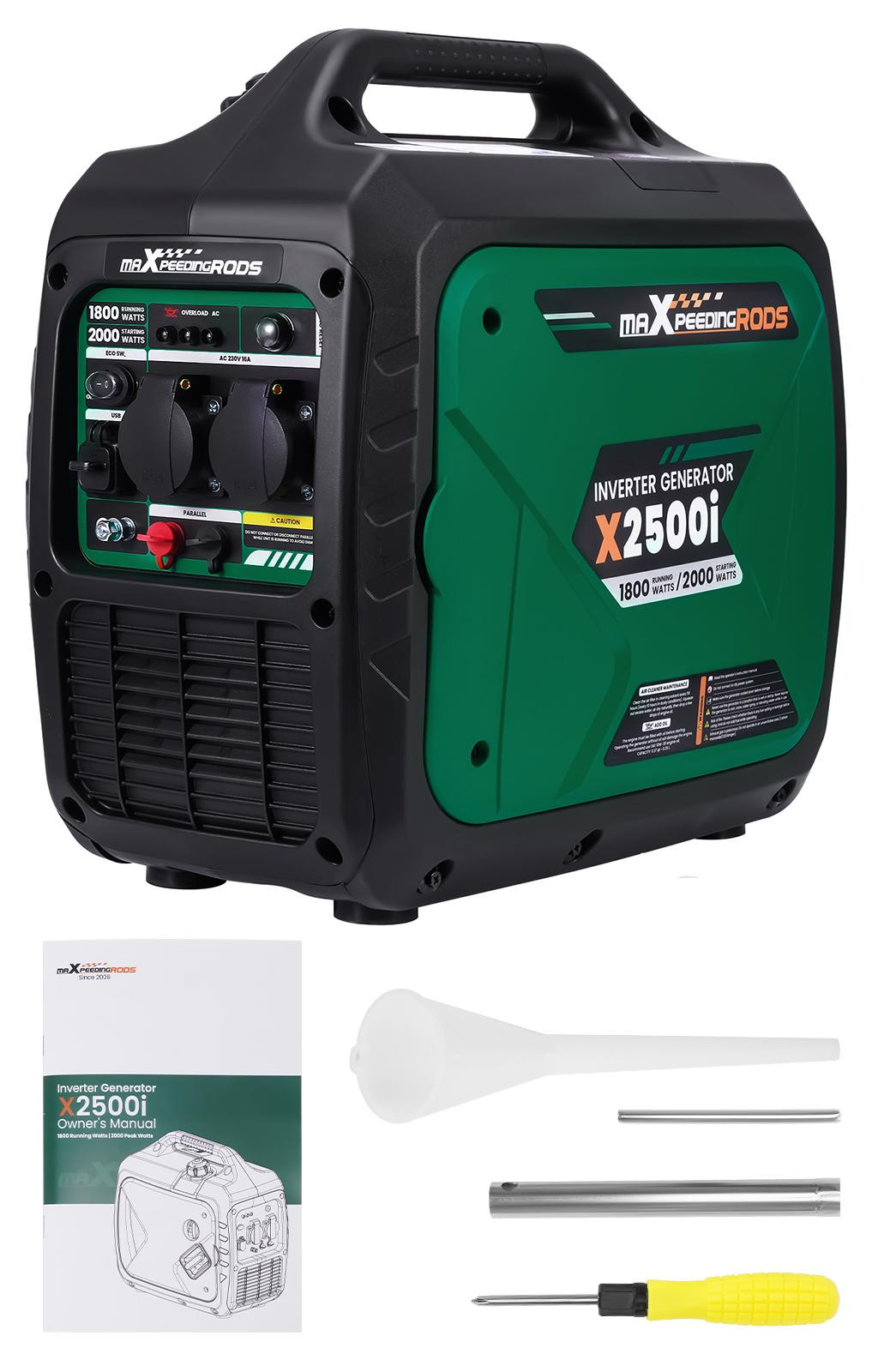 maXpeedingrods 2000W draagbare benzinegenerator noodstroomaggregaat