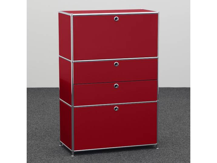 Highboard System4 80.0 x 40.0 cm, Rot, Neu - Ideal für zeitloses Design