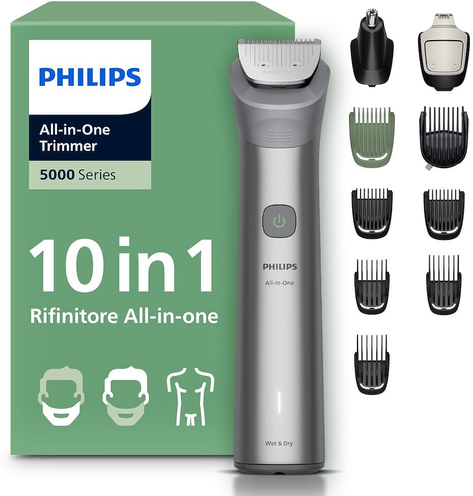 Rifinitore multigroom Philips Serie 5000 MG5921/15 10 in 1