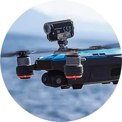 ROBOTERWERK M.O.N.A. Spark: LED Beleuchtung für DJI Spark - 380 Lumen, neigbar Scheinwerfer Drohnen Schwarz/Silber