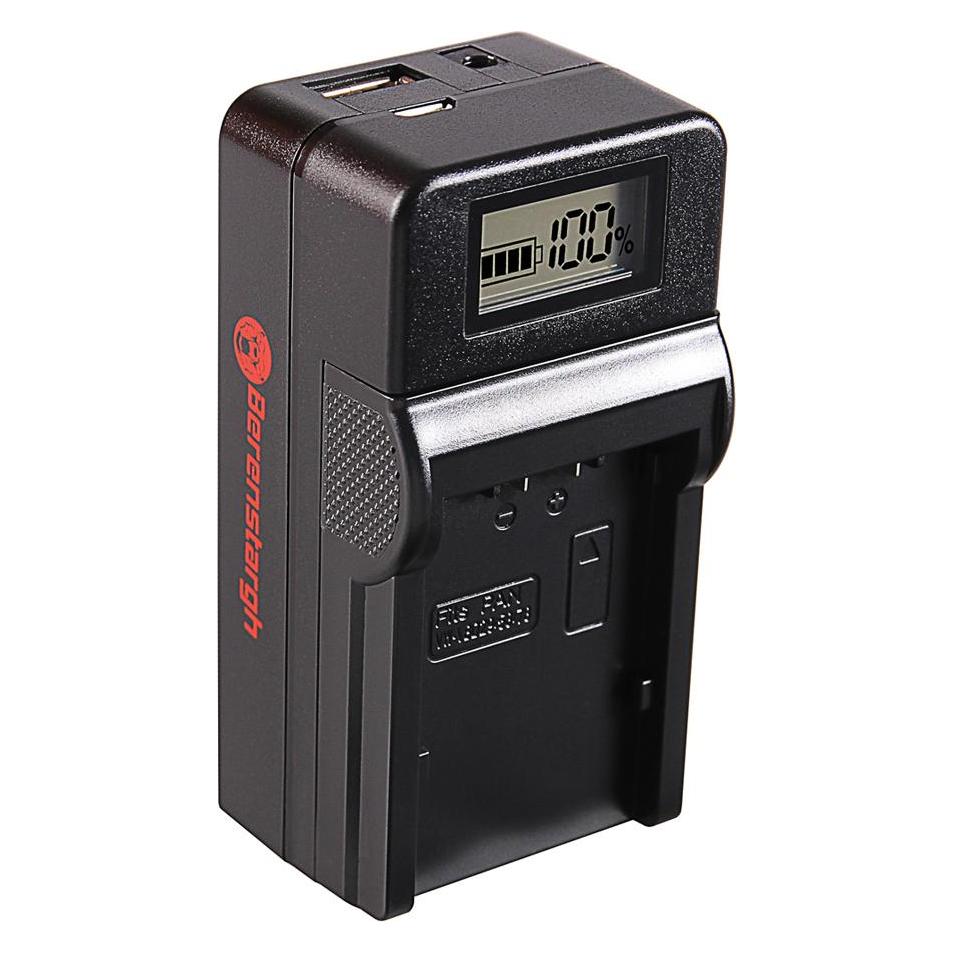 Berenstargh Synchron USB Ladegerät f. Panasonic VW-VBD26 VBD58 VBD78 AGAC8EJ AG-AC8EJ AjHPX270 (Kamera Akku Ladegerät) (61064382)