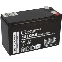 Q-Batteries 12LCP-9 12 V 9 Ah AGM Deep-Cycle-Akku