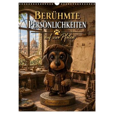 Berühmte Persönlichkeiten auf vier Pfoten (Wandkalender 2027 DIN A3 hoch), CALVENDO Monatskalender