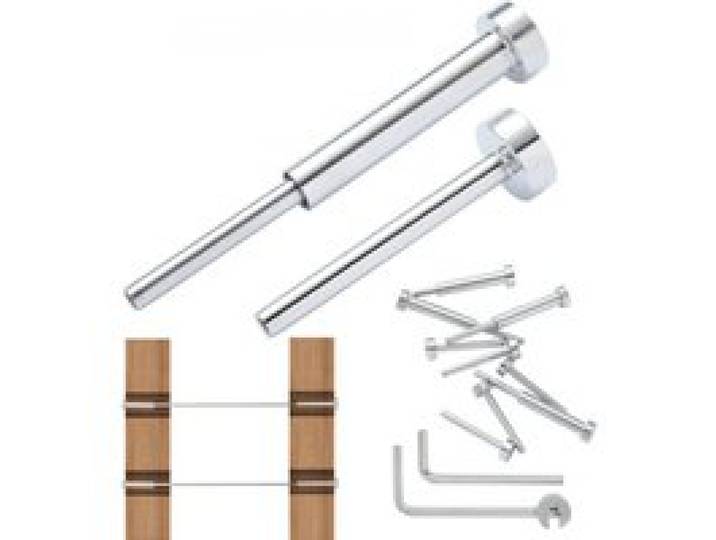 VEVOR 20er-Pack unsichtbares Kabelgeländer-Set T316 Edelstahl 1/8 unsichtbare Aufnahme und Gesenkbolzenende für Kabelgeländer Gesenkspanner 1/8 für Holz-/Metallpfosten Kabelgeländer-Hardware Silber