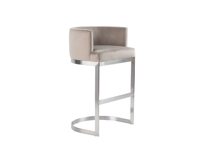 Lasco Barhocker - Taupe - Basis Silber