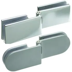 Werkstarck, Scharnier, Doppelte Glastürscharniere für Winkel-Montage
