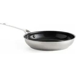 KitchenAid Stahlpfanne mit Beschichtung 24 cm, Pfanne + Kochtopf, Silber