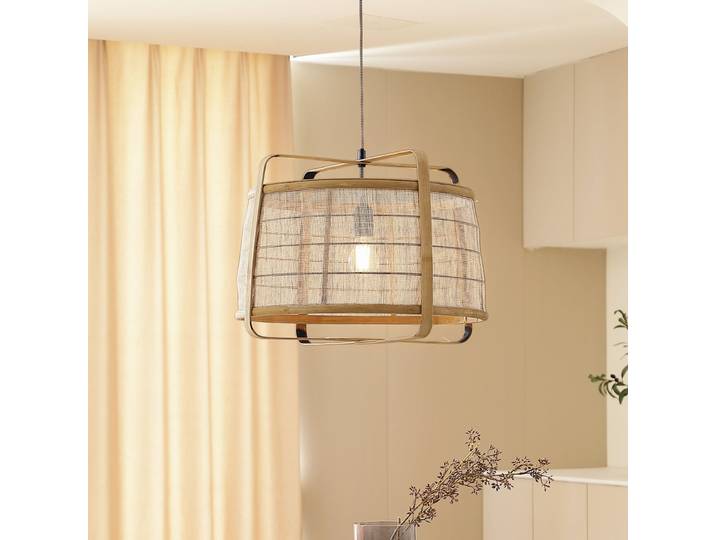 Liriana Suspension Bamboo/Black - Lindby - Salon / séjour - Rustique - Bambou - À ampoule unique