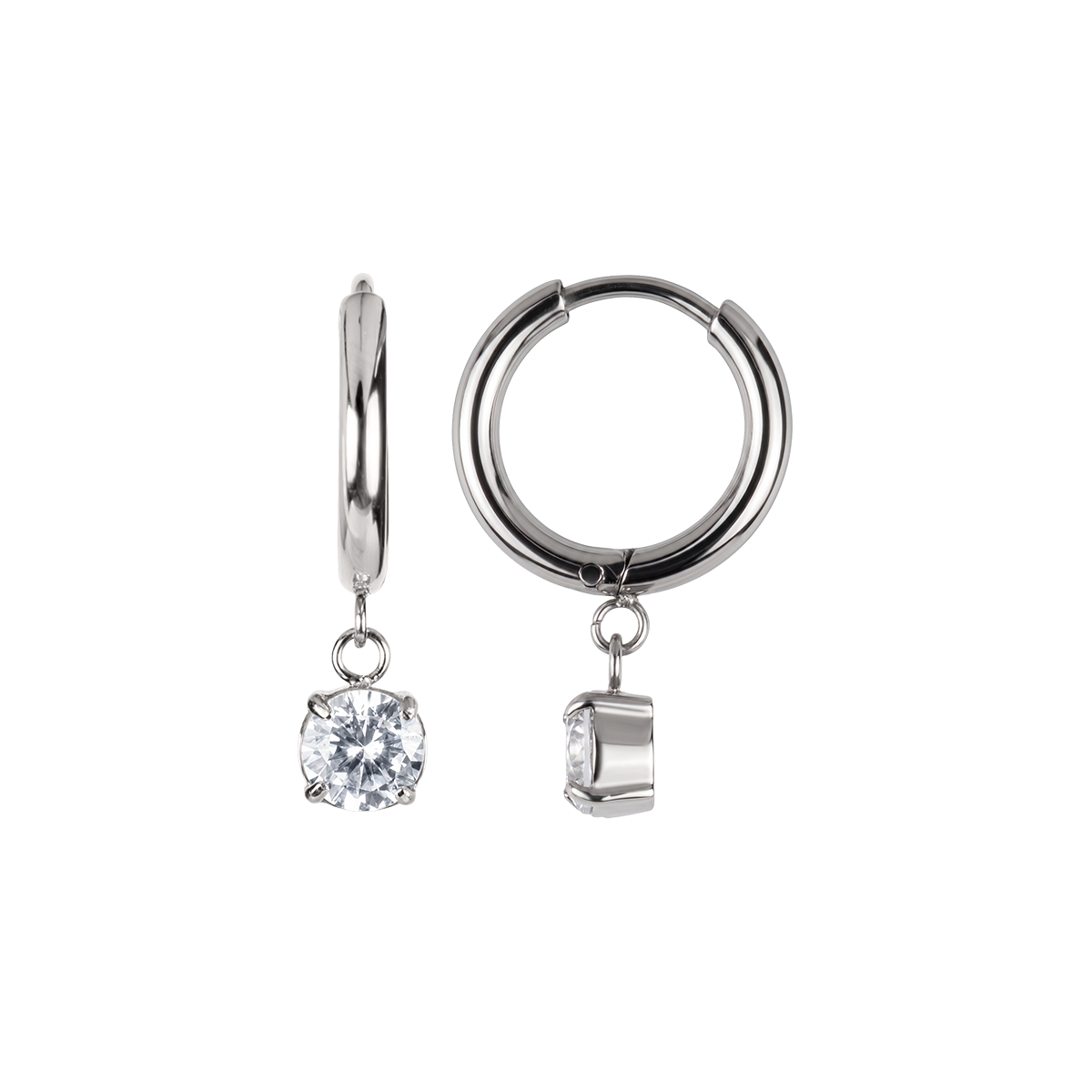 Jacques Lemans Creolen Edelstahl mit Zirkonia