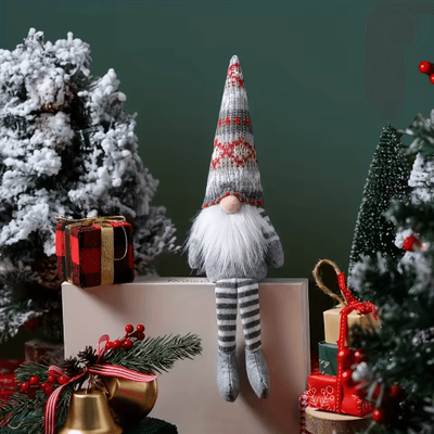 Inspire Picks Nordic Christmas Gnome Plush Doll And Faceless Holiday Tabletop Decoration grey Hat