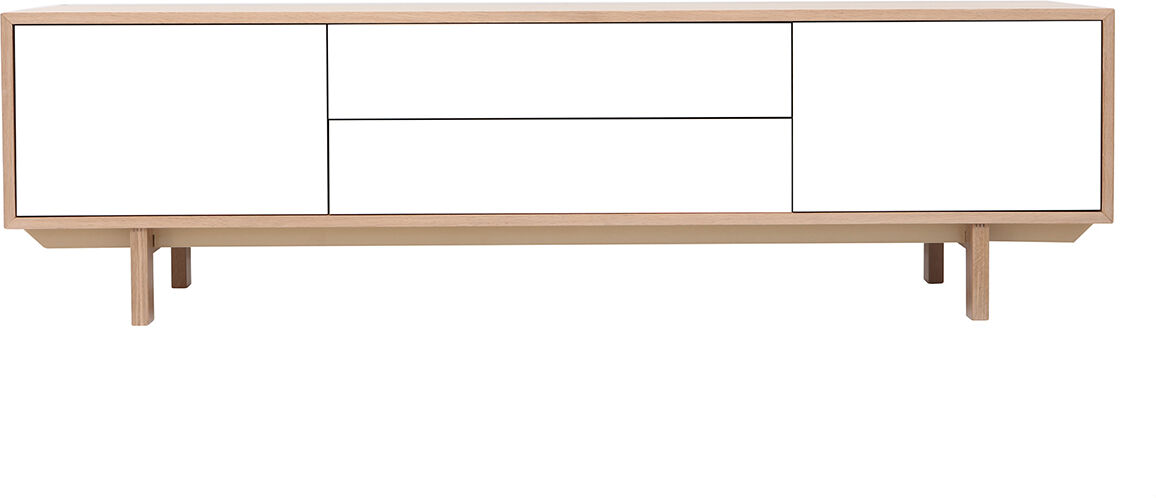 Miliboo TV-Möbel skandinavisch Holz und Weiß 180 cm SID
