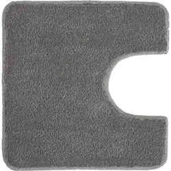 Meusch Badematte Super Soft Anthrazit 50 cm x 50 cm WC-Vorleger mit Ausschnitt