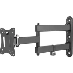 Deltaco ARM-0251 (Wand, 25 kg, 13" - 27"), TV Wandhalterung, Schwarz