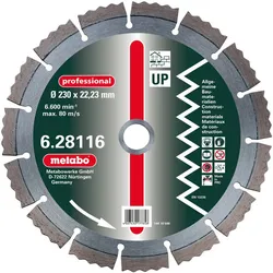 Metabo Diamant-Trennscheibe 115 x 22,23 mm (628111000)