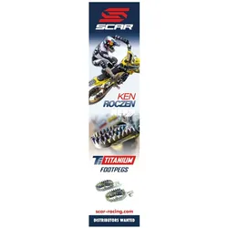 Scar TITANIUM GRIPPER FUSSRASTEN FÜR SUZUKI RMZ 250 '10-'25, RMZ 450 '08-'25 (AUSSER 2011)