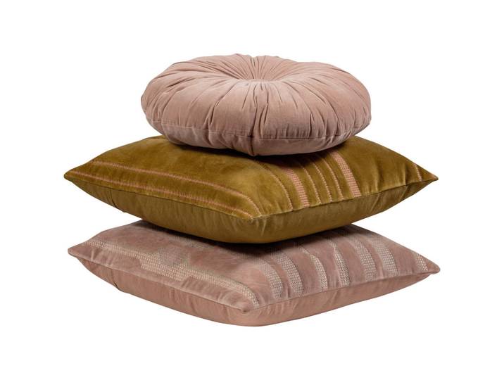 Livetastic Zierkissenset Feis, Naturfarben, Pink, Bronzefarben, 3-teilig, Abstraktes, Füllung: Kapok,Kapok, 45x45 cm, langlebig, Heimtextilien, Wohntextilien, Kissen, Zierkissen