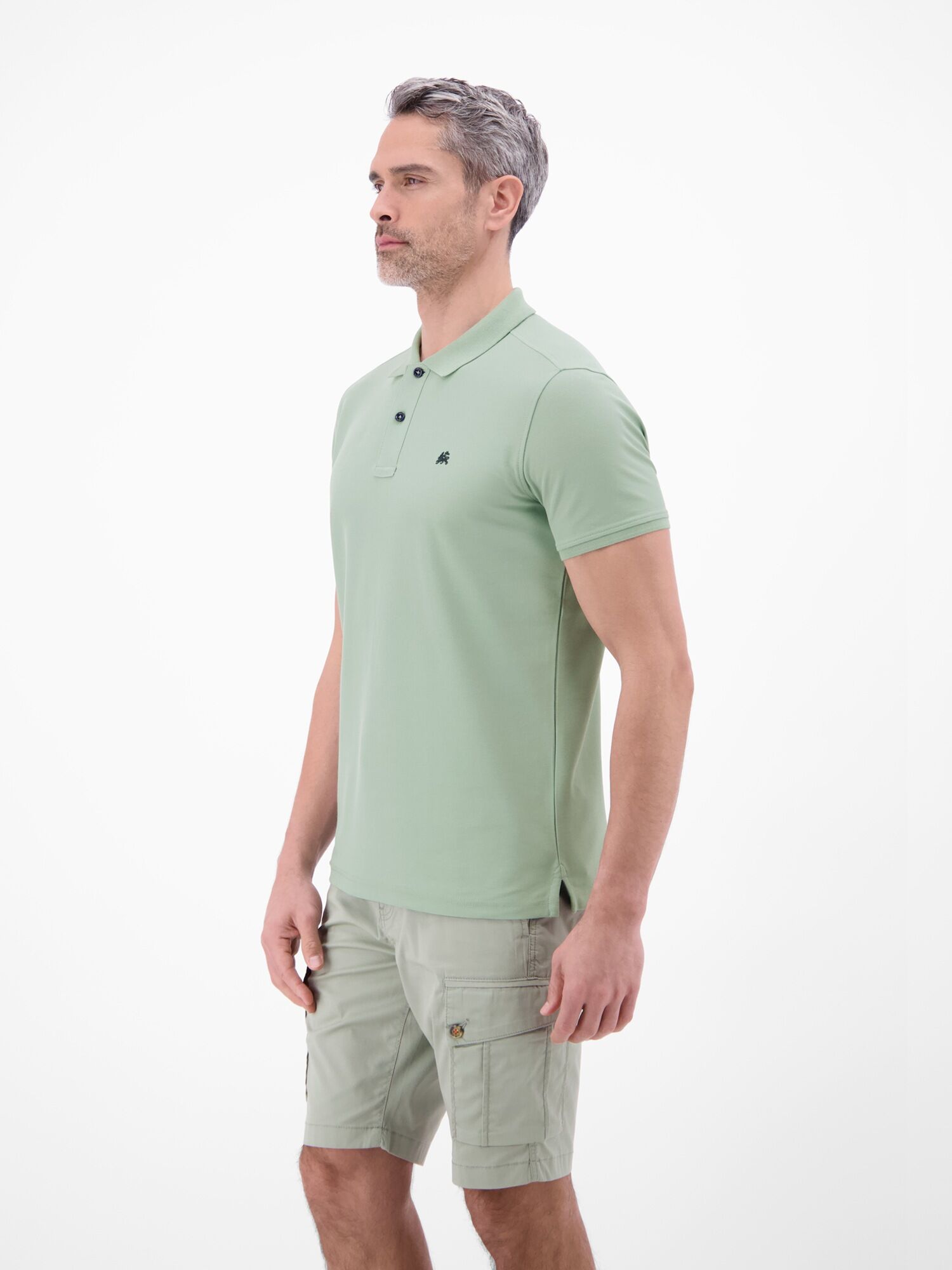 Poloshirt LERROS "Poloshirt Herren COOL & DRY atmungsaktiv Piqué", Herren, Gr. XL, grün (bay grün), 60% Baumwolle, 40% Polyester, ohne Ausschnitt, Shirts Poloshirt, Trocknet schnell, angenehm kühl, pflegeleicht, kurzarm, einfarbig bay grün XL