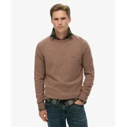Superdry für Herren. M6110689A Wollmix-Pullover braun (XL), Lässig, Wolle