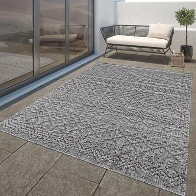 Paco Home In- & Outdoor Rug Marrakesh Trellis Pattern with High/Low Effect