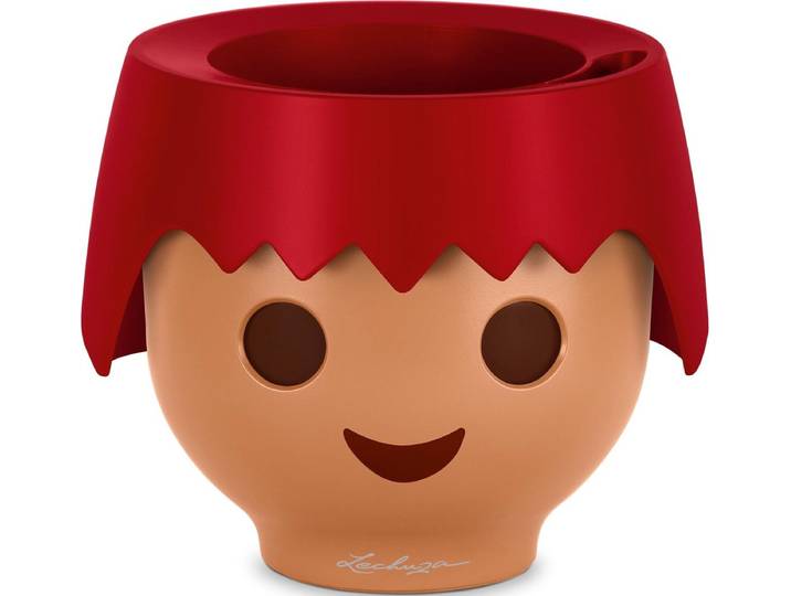 LECHUZA Playmobil OJO - Plantenbak - ALL-IN-ONE set met stick-bewateringssysteem - vuurrood