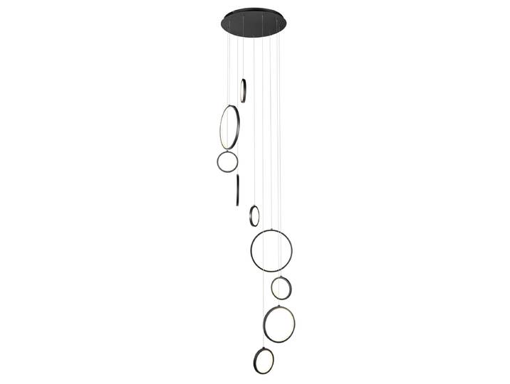 Design hanglamp zwart 9-lichts incl. LED 3-staps dimbaar - Vide