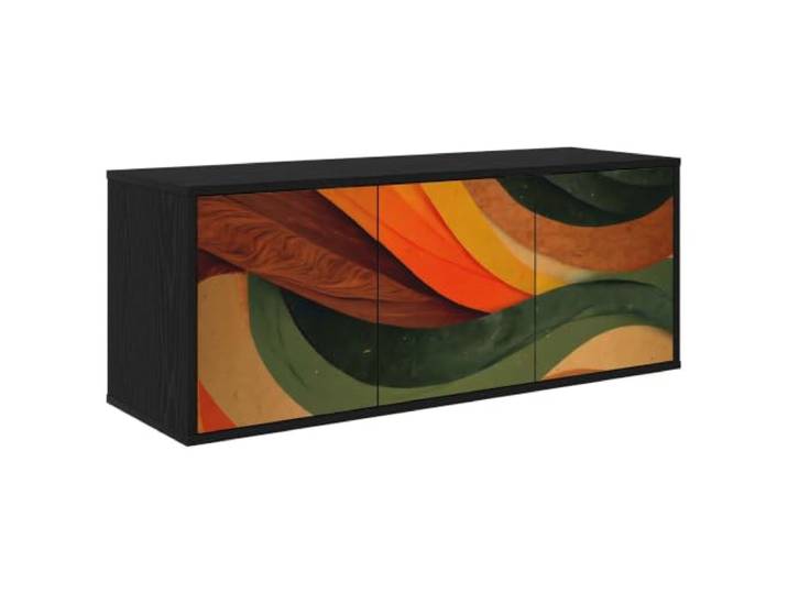 LKJephalotrope Wandboard TV Lowboard Hängend 102x33x40 cm Holzwerkstoff Platzsparendes Hängeschrank-Design mit 3 Türen für Ordnung im Schlafzimmer und Wohnraum. Pflegeleichte Oberfläche.