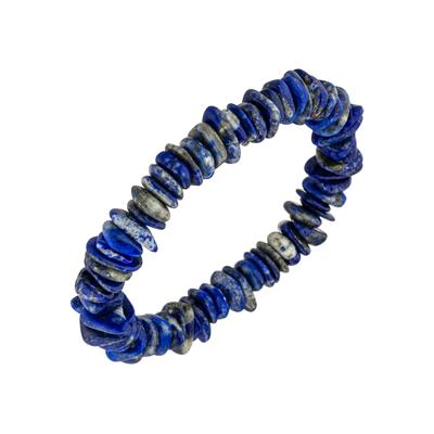 Armband JOBO, blau, Armbänder, Damen, 19cm, Materialmix, Armband, mit Lapislazuli barock 19 cm