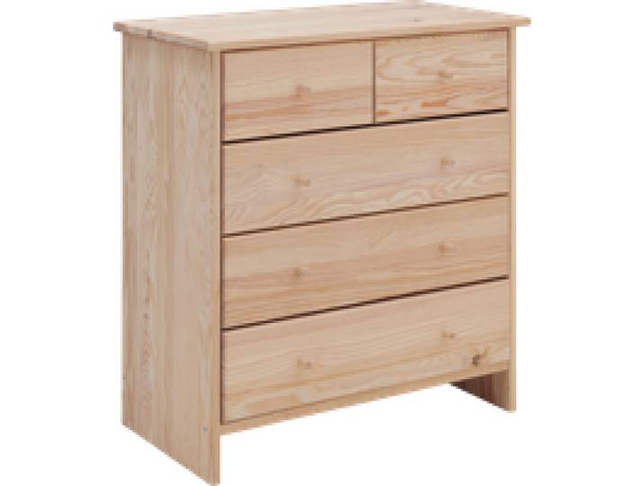 Commode bois massif 5 tiroirs Iris