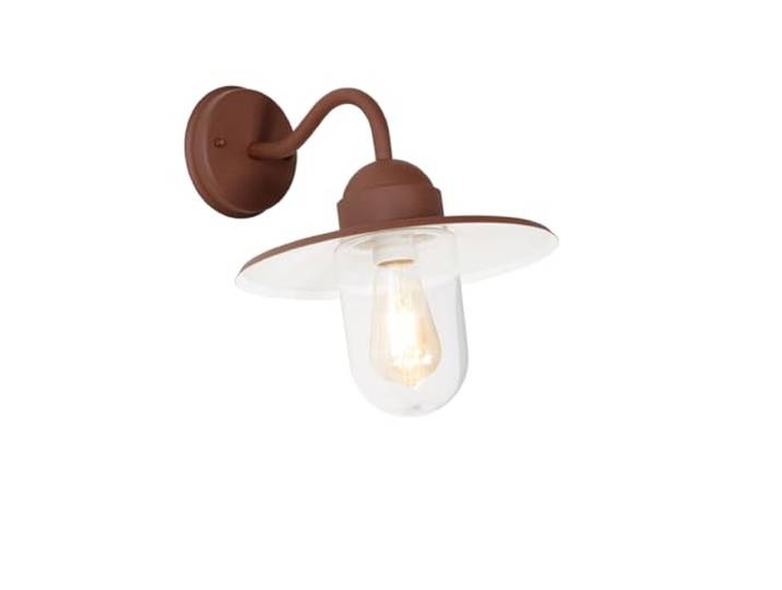 Qazqa kansas - Applique murale - 1 lumière - L 29.4 cm - Brun rouille - Moderne\, Industriel - éclairage extérieur