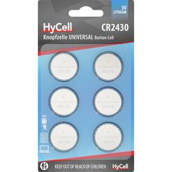 HyCell Knopfzelle CR2430 3 V 6 St. Lithium 6er Blister Lithium Knopfzellen CR2430 1516-0248