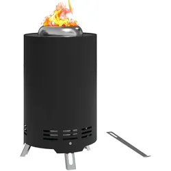 Outsunny-Feuerschale-Ø16 x 25H cm-Schwarz