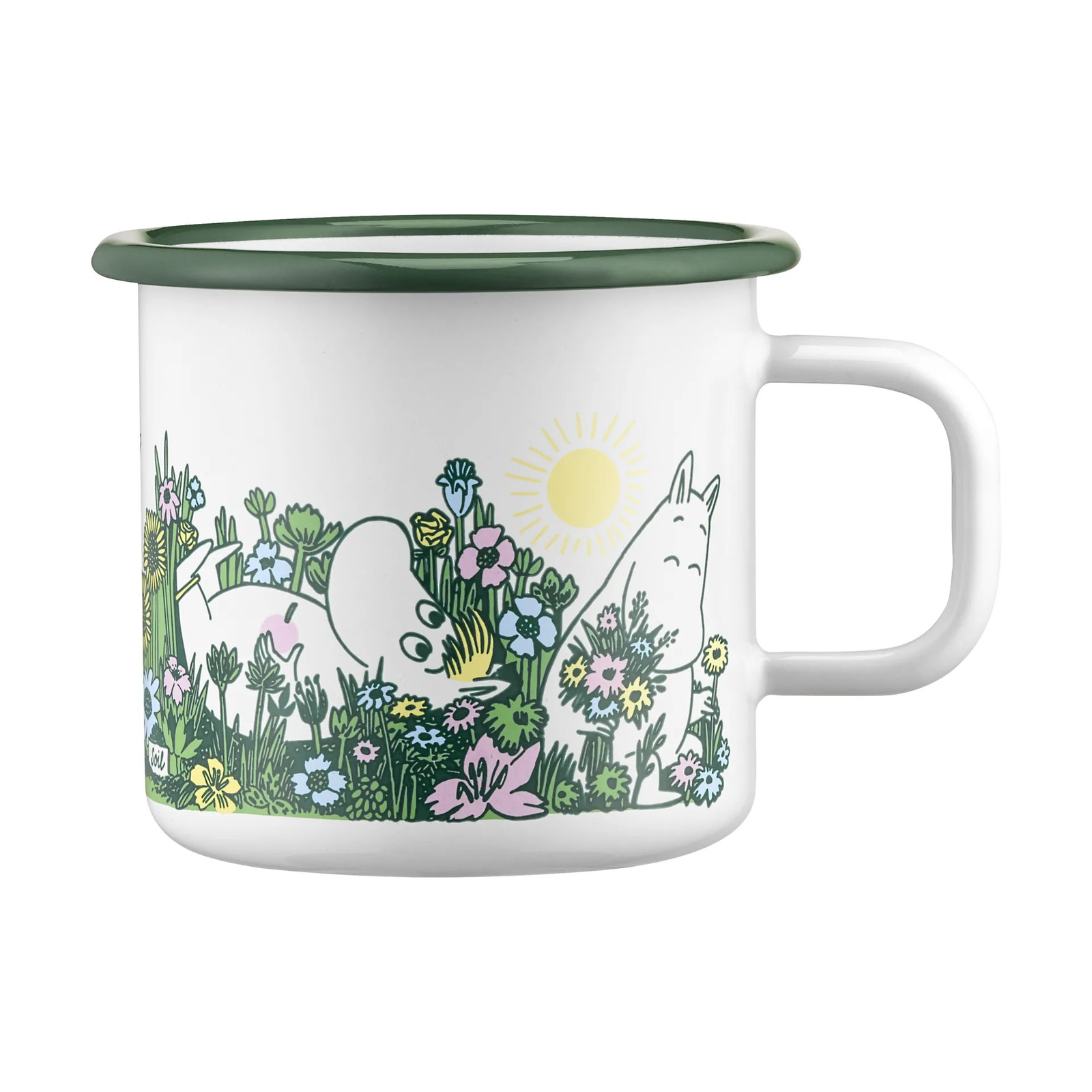 Muurla Moomin emaille mok In the garden 37 cl