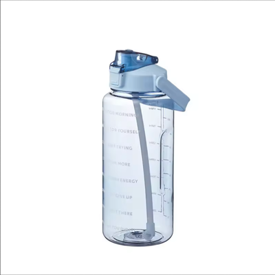 Uplifted Trends Large Portable Water Bottle With Straw Ideal For Fitness Sports And Travel Universal Design blue