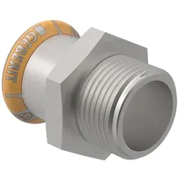 Geberit, Rohrverbindungstechnik, Mapress Therm Übergang mit Aussengewinde: d=88.9mm, R=3′′