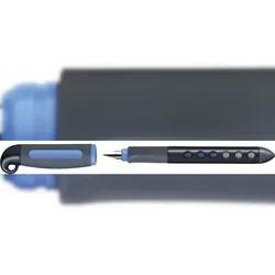 Faber-Castell 149861 Schulfüller Scribolino - Linkshänder, L, schwarz/blau