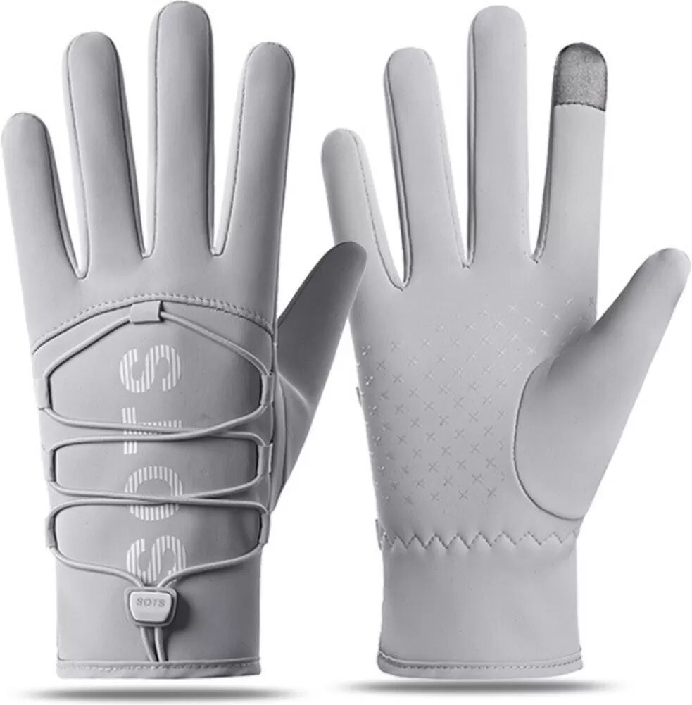 INF Winter Warme Handschuhe: Touchscreen, Anti-Rutsch, Winddicht für Outdoor-Sportarten Grau