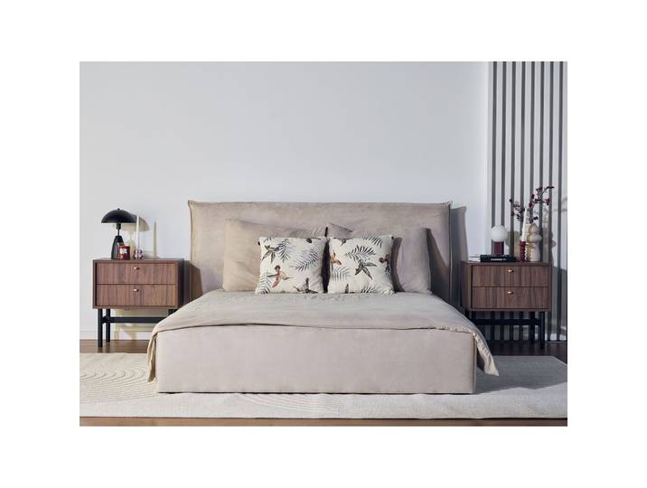 Polsterbett 180x200 cm Softie mit Stauraum, beige,