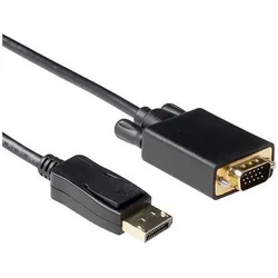 ACT 2 metre Conversion cable DisplayPort male to VGA male. Length: 2 m Dp male (2 m), Videokabel, Kupfer