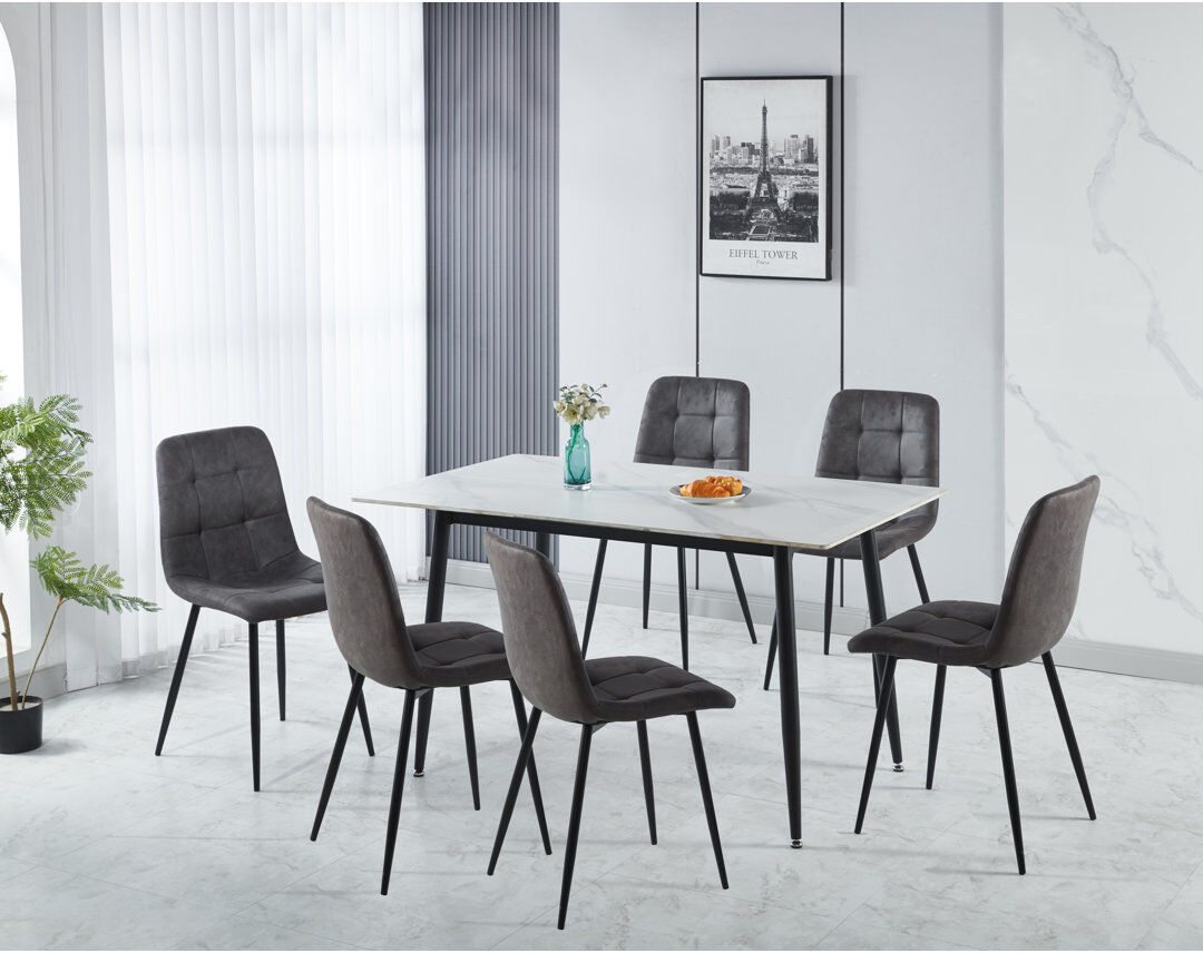 Metro Deitrick Dining Set (6-Seater Set) Grey 6