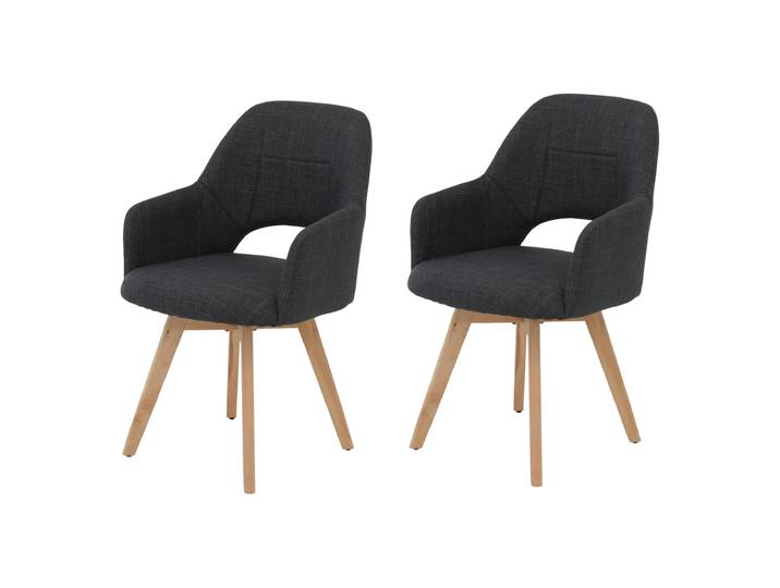 Tchibo - 2 Hela Stühle »Stade« - 57x61x88cm - anthrazit -