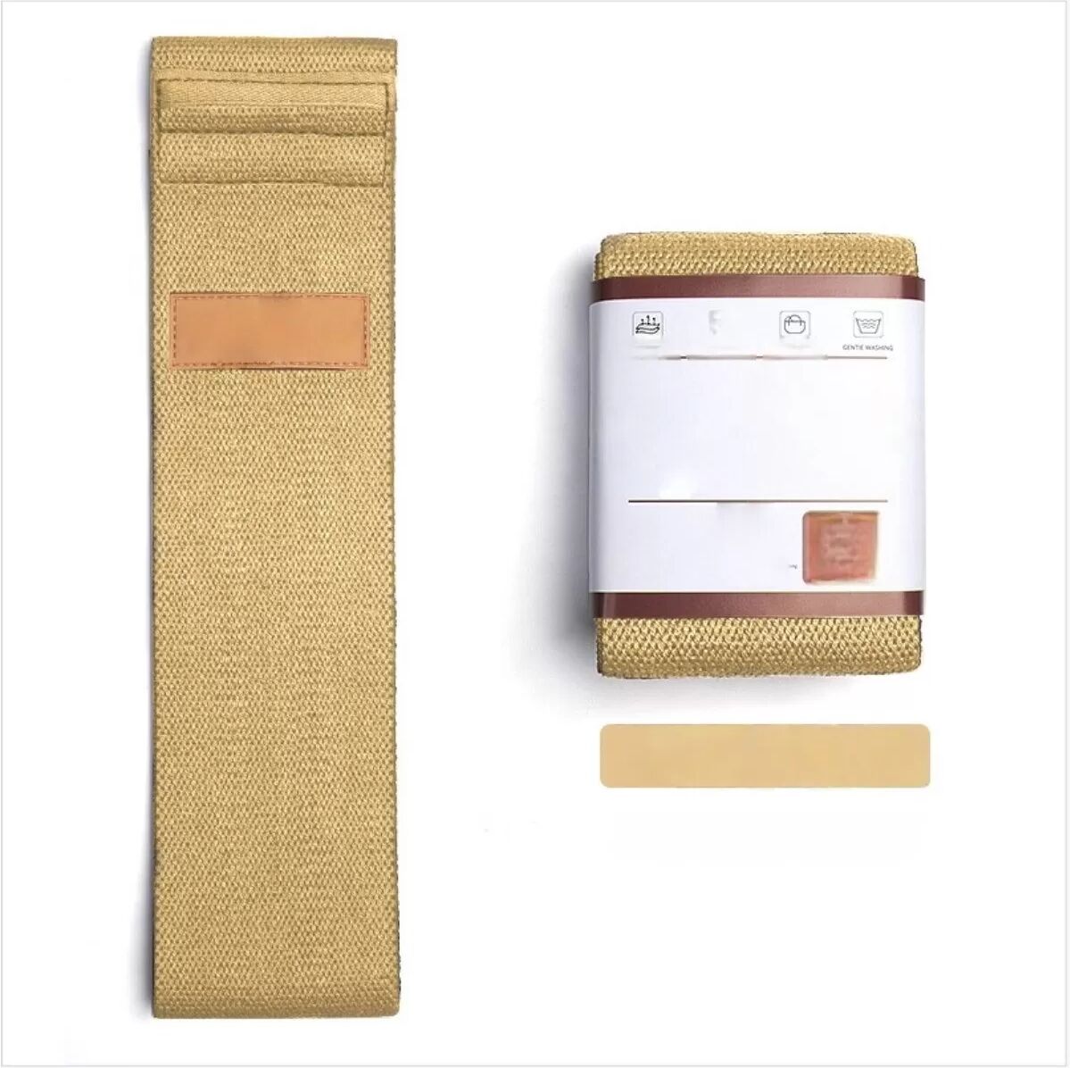 INF Gestricktes Gesäß-Widerstandsband 90lb – Polyester + Latex Nicht-Rutschende Breite Hüftschlaufe für Booty-Workouts, Yoga & Braun