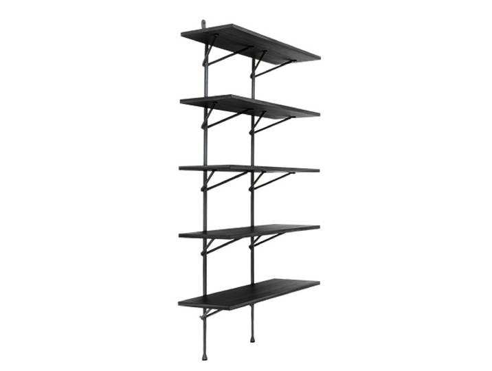 MAGIS bibliotheque OFFICINA 100 cm (Noir - MDF plaqué et fer peint polyester noir)
