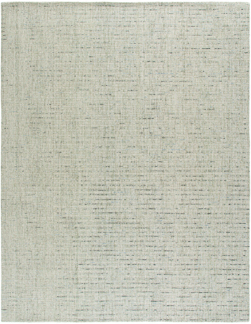 Bloomsbury Market Wool Hand Tufted Area Rug Sage / Ivory Rectangle 244 X 305